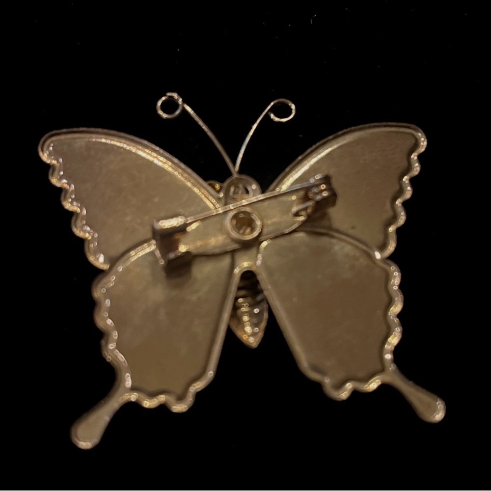 Vintage Multicolor Butterfly Brooch - Picture 2 of 6